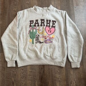 Parker Women's Gray Graphic Sweater